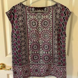 The Limited multi colored cap sleeve top